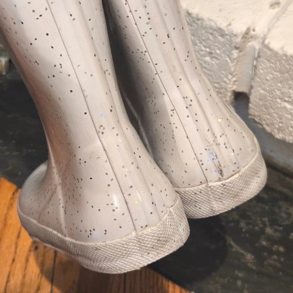 Hunter Kids First Classic Giant Glitter Rain Boots White US 12B KFT5076RG7